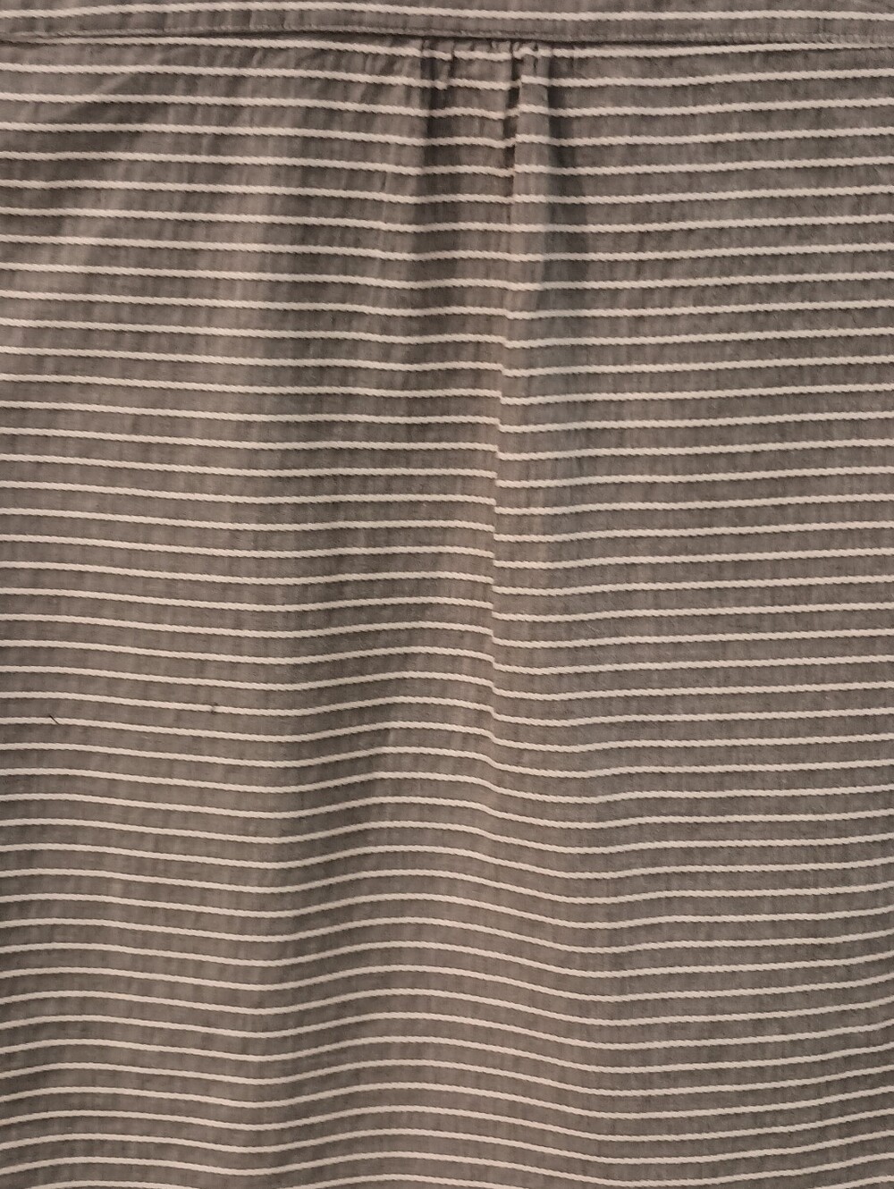 Anne Klein Gray and White Striped Tie-Hem Sleeveless Button-Up Top - Picture 9 of 10